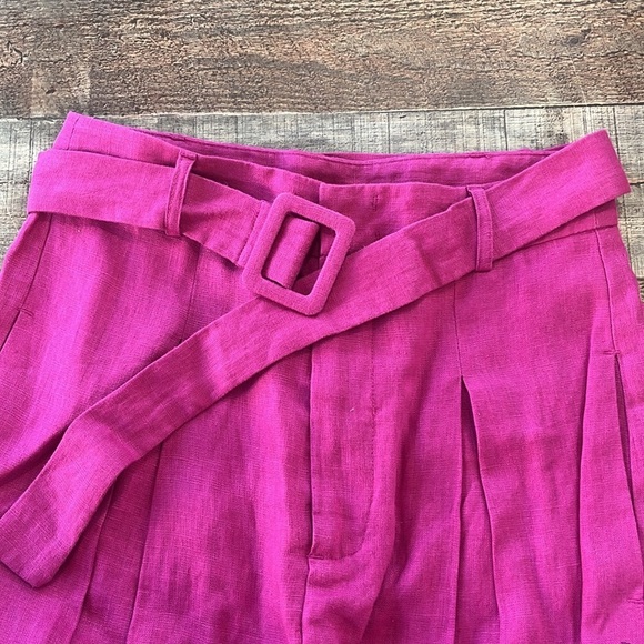 FARM Rio Pink Belt Linen Pants Size XS - Picture 4 of 7